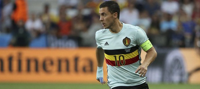 Kapitán Belgie Eden Hazard povede svůj tým proti Maďarsku