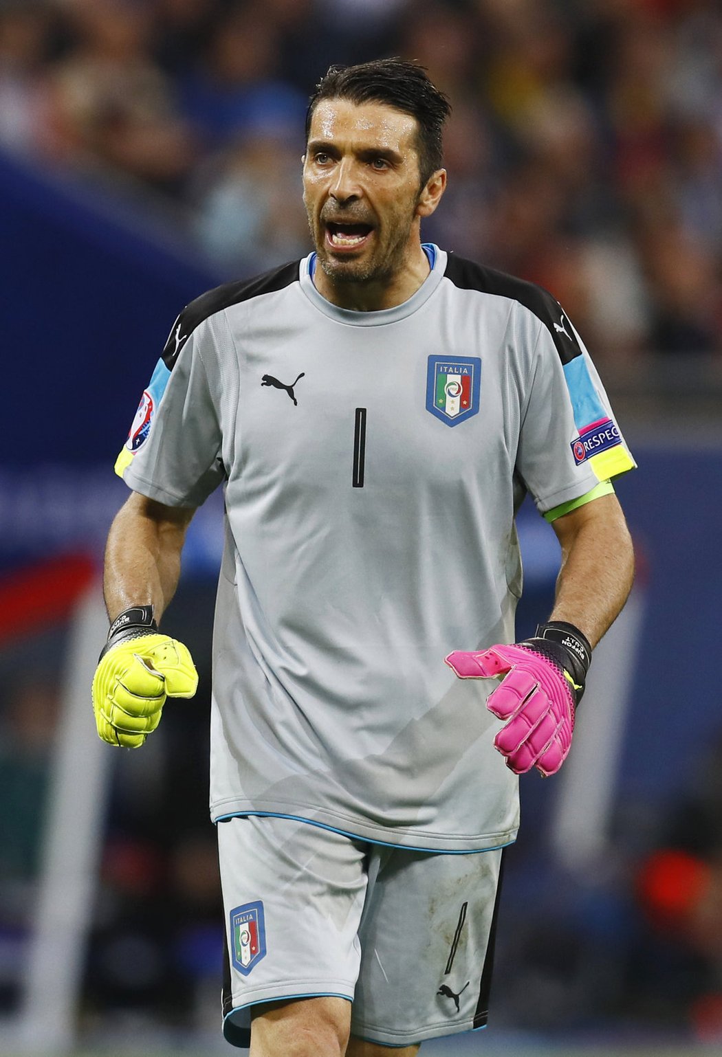 Italský brankář Gianluigi Buffon