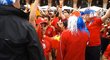 Přátelská předehra fanoušků v Toulouse: Češi se Španěly ovládli náměstí