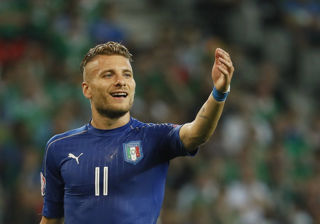 Ciro Immobile v dresu Itálie