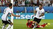 Němec Mesut Özil vstřelil vedoucí gól ve čtvrtfinále EURO 2016 do sítě Itálie.