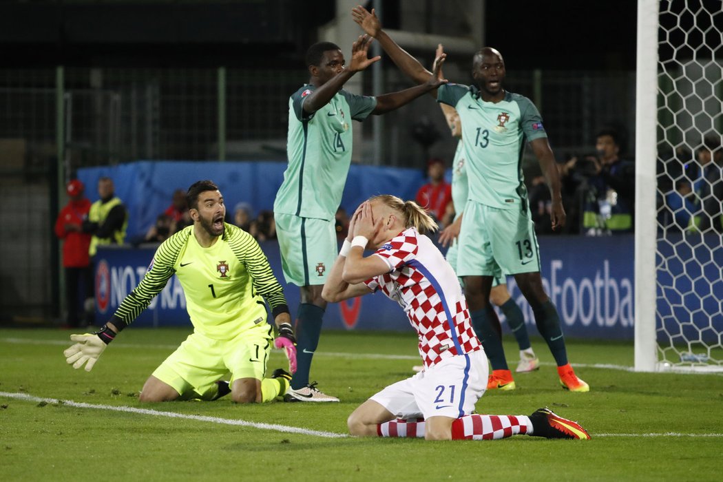 Chorvat Domagoj Vida neproměnil v prodloužení osmifinále EURO 2016 s Portugalskem obrovskou šanci.
