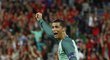 Portugalec Cristiano Ronaldo slaví. V osmifinále EURO 2016 se sice netrefil, radost z postupu přes Chorvatsko měl ale ohromnou.