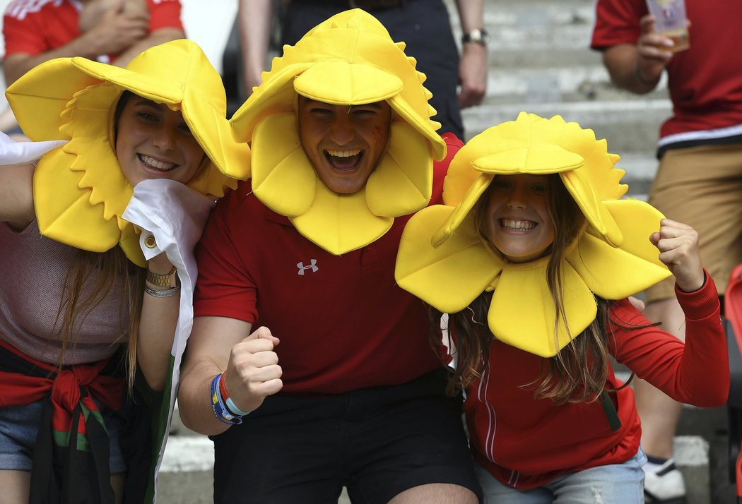 Fanoušci Walesu a jejich zajímavé kostýmy před osmifinále EURO 2016.