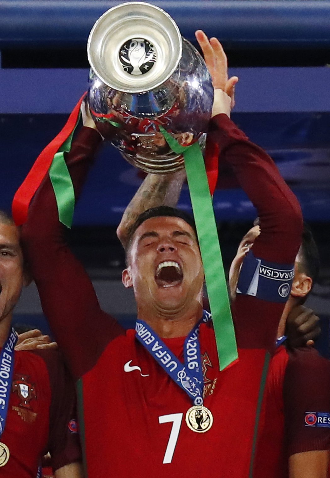 Ronaldo po převzetí trofeje