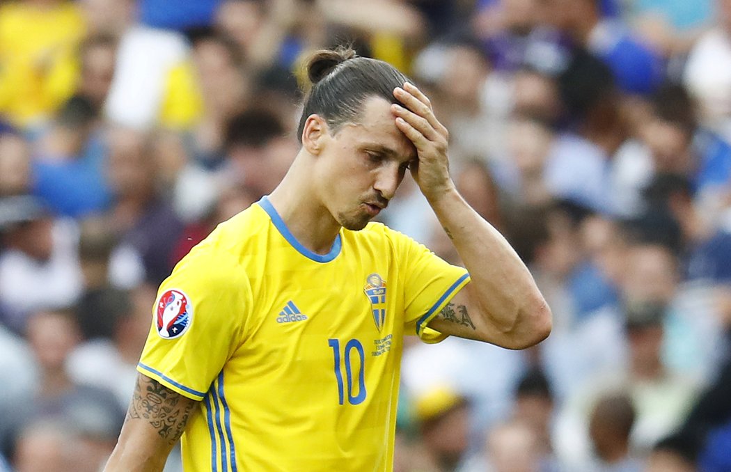 Hvězdný útočník Zlatan Ibrahimovic na EURO nezářil