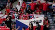Čeští fanoušci na zápase v Glasgow proti Chorvatsku