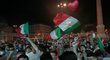 Euforie italských fanoušků po vydřené výhře s Rakouskem