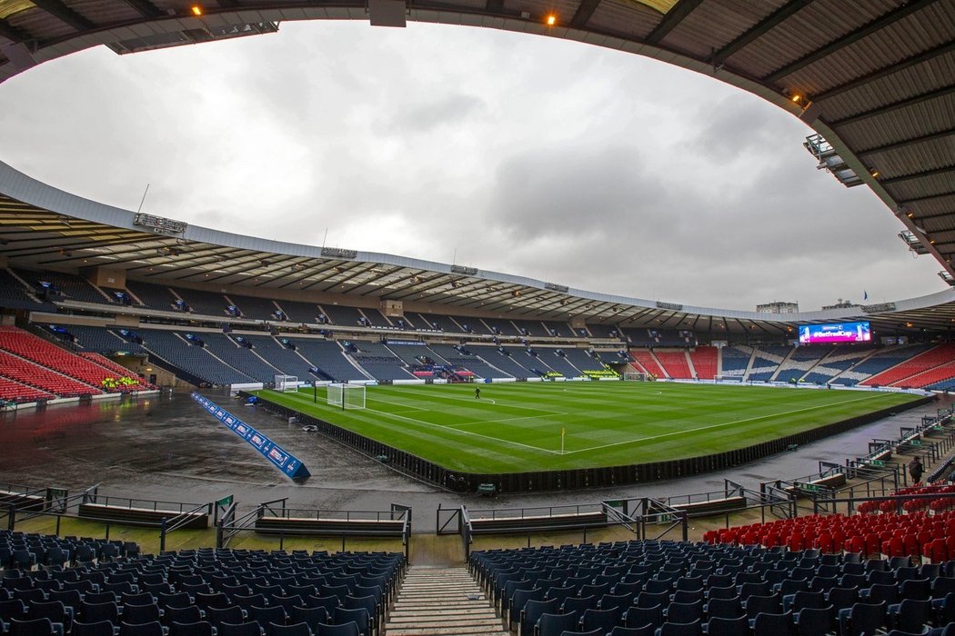 Glasgowský národní stánek Hampden Park bude vedle Wembley hostit zápasy skupiny D