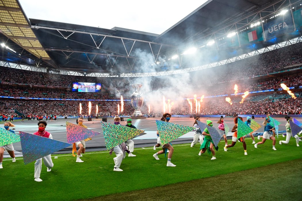 Zahajovací ceremoniál finále EURO 2021 ve Wembley mezi Anglií a Itálií