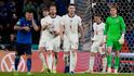 Zklamaní hráči Anglie po inkasované brance na 1:1 ve finále EURO 2021 s Itálií