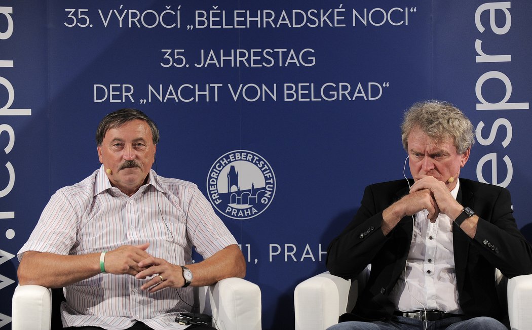 Sepp Maier a Antonín Panenka se potkali před několika lety na výročí bělehradského šampionátu