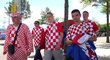 Chorvatští fanoušci před utkáním s Českem