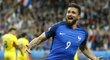 Olivier Giroud se raduje z úvodní branky EURO 2016