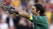 Gianluigi Buffon po chycené penaltě