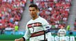 Portugalská hvězda Cristiano Ronaldo během utkání v Maďarskem na EURO