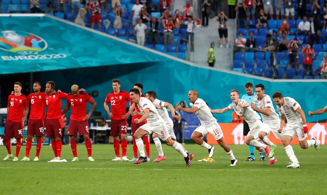 Španělé uspěli v penaltovém rozstřelu proti Švýcarsku a postoupili do semifinále EURO