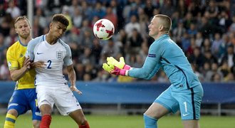 EURO U21: Anglie - Švédsko 0:0. Oba týmy trefily břevno, Pickford vychytal penaltu