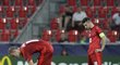 Čeští fotbalisté po inkasovaném gólu od Dánska