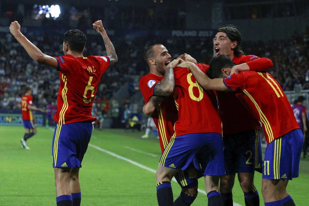 Radost Španělů v semifinále EURO U21