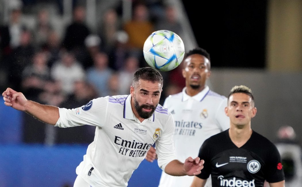 Dani Carvajal z Realu během zápasu o evropský Superpohár