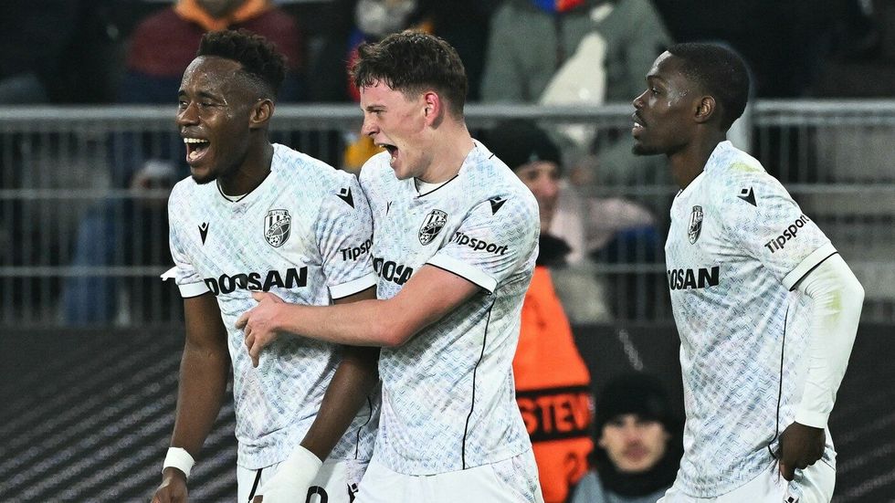 Plzeňský útočník Jiří Panoš oslavuje trefu v Basileji