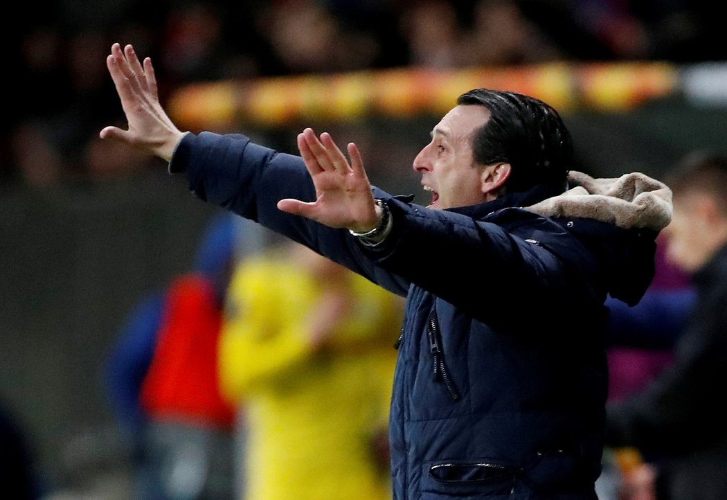 Kouč Unai Emery nemohl být po utkání v Borisově příliš spokojený