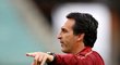 Trenér Arsenalu Unai Emery na tréninku den před finále Evropské ligy v Baku