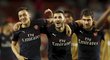 Radost hráčů Arsenalu po postupu do finále Evropské ligy