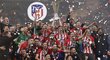 Hráči Atlétika Madrid slaví triumf v Evropské lize