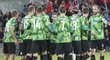 Fotbalisté Plzně se radují z gólu do sítě Beer Ševy
