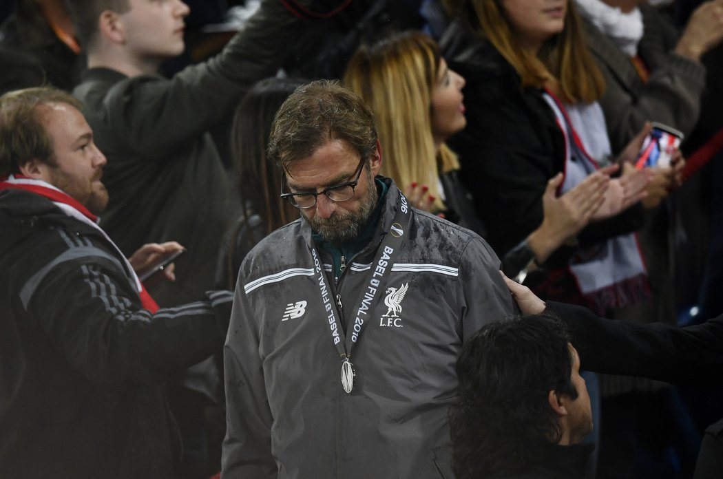 Smutný trenér Liverpoolu Jürgen Klopp
