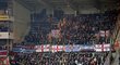 Kotel fanoušků West Hamu v Genku při zápase Evropské ligy