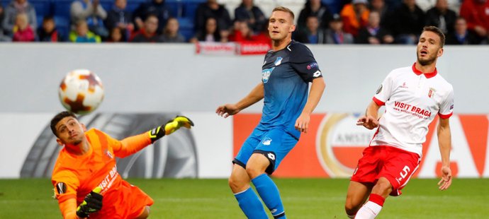 Pavel Kadeřábek nahrál na vedoucí gól Hoffenheimu, ale porážce 1:2 s Bragou nezabránil