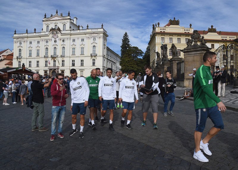 Inter Milán před Pražským hradem