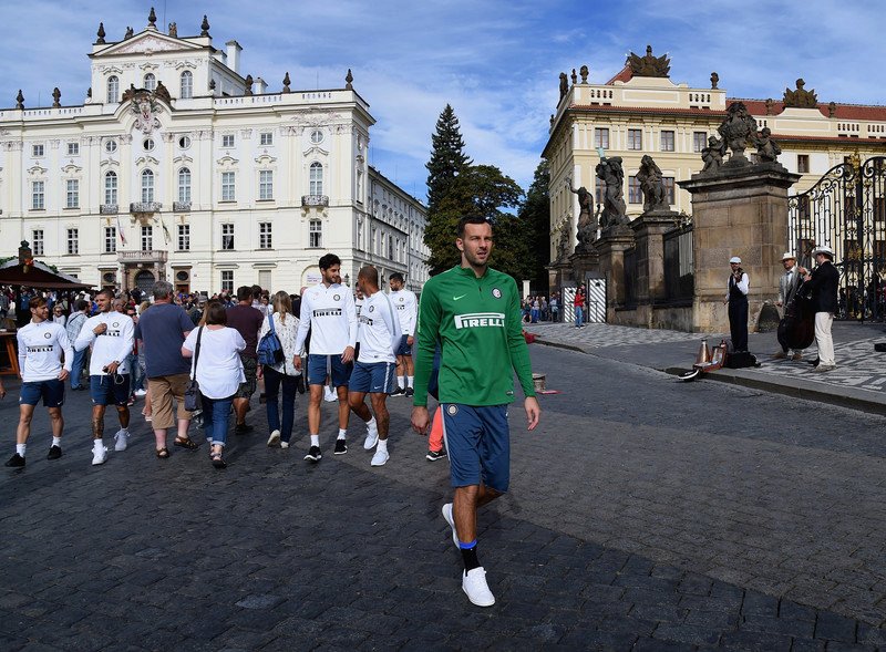 Inter Milán před Pražským hradem