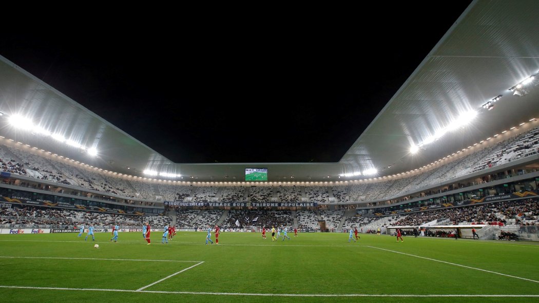 Matmut Atlantique, stadion v Bordeaux, kde Slavia sehrála zápas bez svých fanoušků