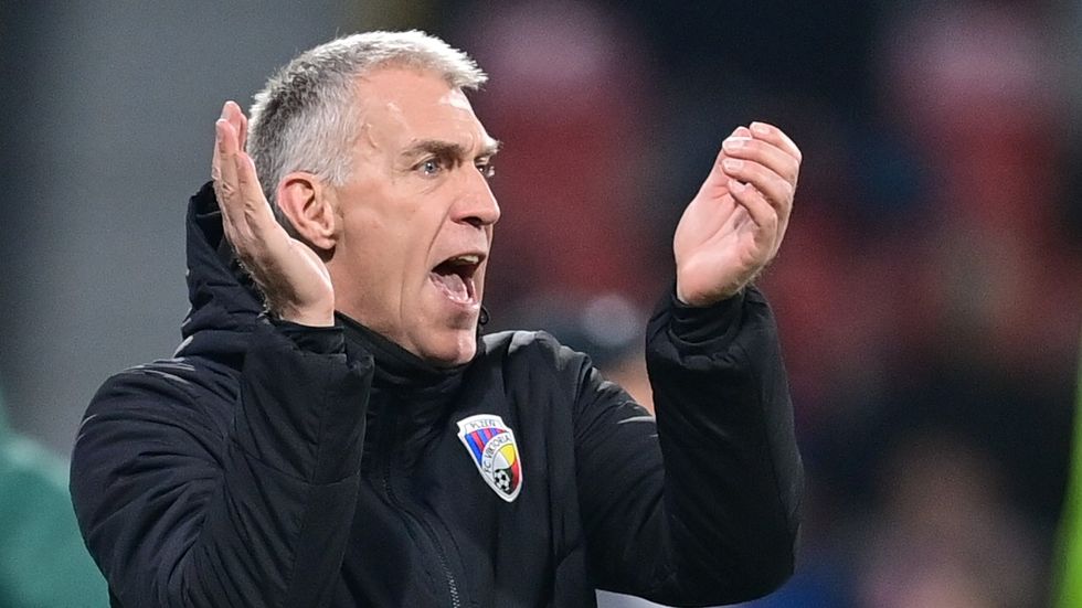 Trenér Plzně Martin Hyský v utkání proti Freiburgu