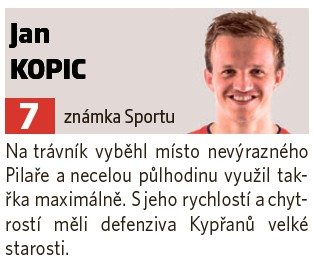 Hodnocení hráčů Viktoria Plzeň z utkání proti AEK Larnaka - Jan Kopic