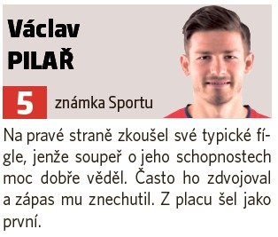 Hodnocení hráčů Viktoria Plzeň z utkání proti AEK Larnaka - Václav Pilař