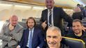 Do Říma s Plzní odletěli manažer reprezentace Pavel Nedvěd, kouč Martin Hyský, asistent Marek Bakoš, majitel klubu Adolf Šádek a primátor města Roman Zarzycký