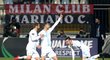 Rijeka oslavuje gól proti AC Milán