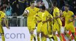 Hráči Rostovu se radují z branky do sítě United