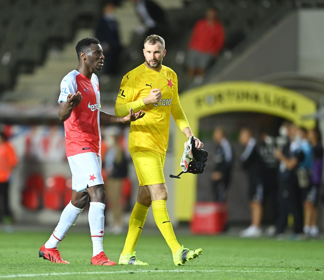 Fotbalisté Slavie v úvodním souboji play off Evropské ligy hráli s Legií Varšava 2:2