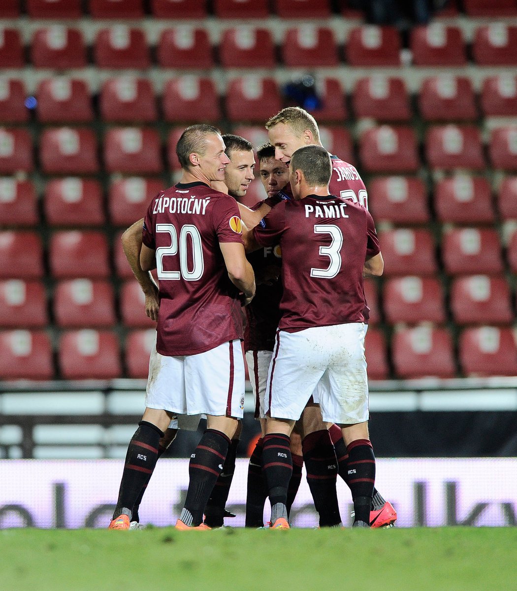 Sparťanská radost neznala mezí. Letenští uťali sérii porážek a zvítězili v zápase Evropské ligy nad španělským Bilbaem 3:1