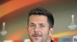 Zaskakující kouč pražské Sparty David Holoubek na tiskové konferenci před Evropskou ligou proti Interu