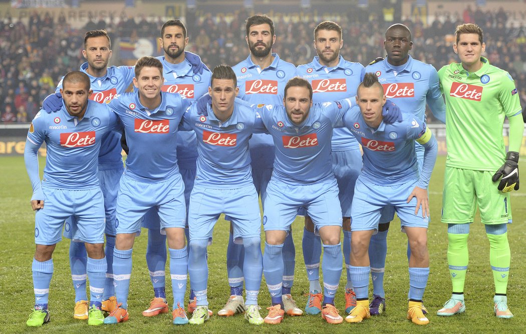 Základní jedenáctka fotbalistů Neapole v utkání proti Spartě
