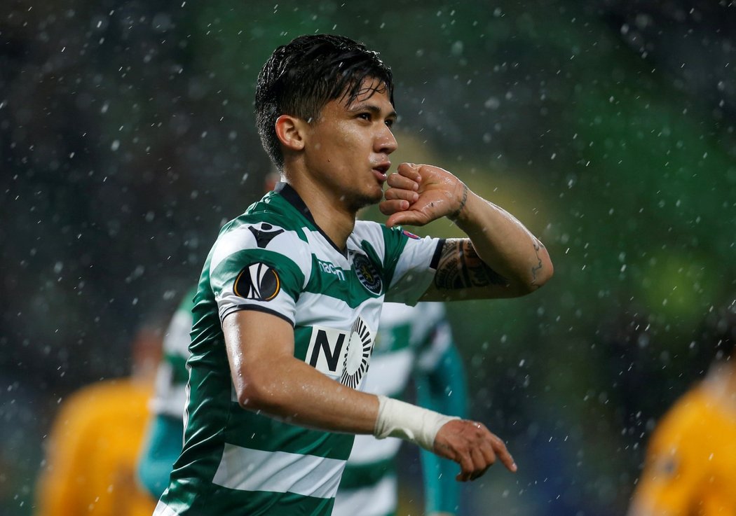 Útočník Sportingu Fredy Montero, který vstřelil dva góly Plzni, se prosadil i proti Atlétiku