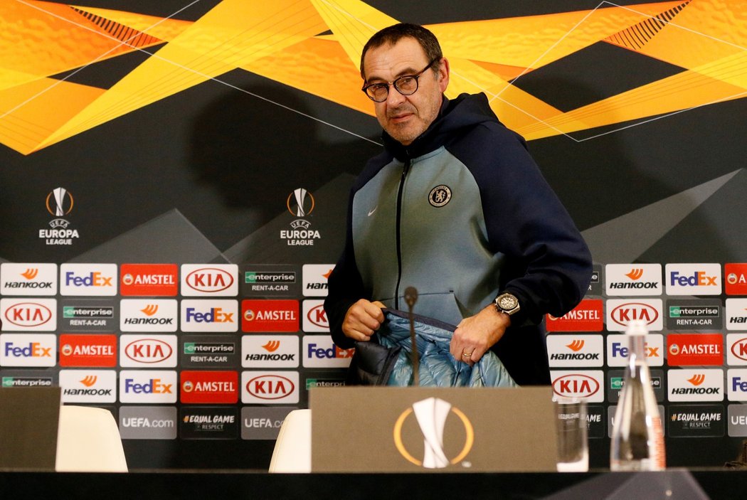 Maurizio Sarri byl na tiskové konferenci před utkáním s Kyjevem pořádně vytočený