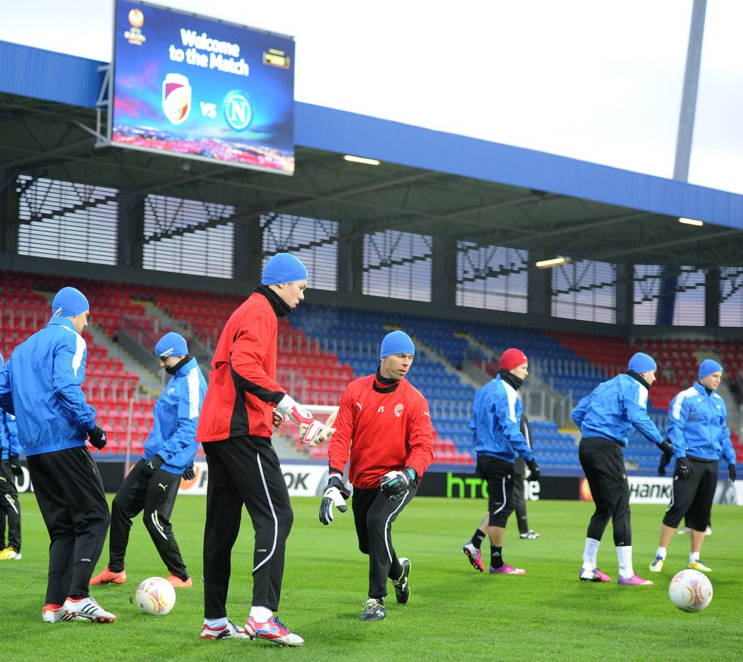 Středeční trénink Viktorie Plzeň před druhým zápasem Evropské ligy proti Neapoli 